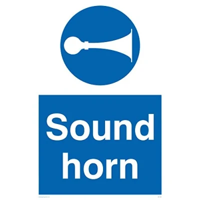 Abbildung von Viking Schilder mc1482 a4p v &quot;Sound Horn&quot; Zeichen, Vinyl, 300 mm H x 200 W