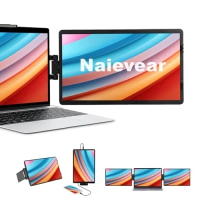 Abbildung von Naievear Portable Monitor, 11.6/14.1Inch 1920 x 1080 Full HD Dual Monitor Screen Extender with HDMI/Type C/USB C Plug and Play, for Laptop PC/Mac/Phone (14.1)