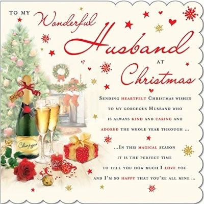 Abbildung von Traditionelle Weihnachtskarte für Ehemann, 223 mm², Piccadilly Greetings
