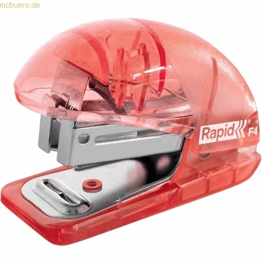 Abbildung von Esselte Rapid Mini Tacker, Beladung von oben, 10 Blatt Kapazität, integrierter Heftklammerentferner, zur Schreibtischorganisation, inkl. Heftklammern, Colour&#039;Breeze Serie, Koralle, 5001531