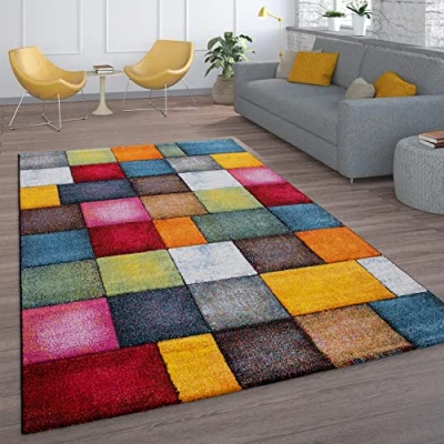 Abbildung von merinos Teppich &quot;Belis 22605&quot;, rechteckig, Wohnzimmer, moderner farbenfroher Kurzflorteppich