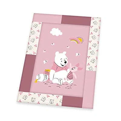 Abbildung von Klaus Herding GmbH Disney&#039;s Winnie Puuh Krabbeldecke, 100 x 135 cm, Außenmaterial: 100% Baumwolle, Füllung: Polyester, 3123204216412, Pink