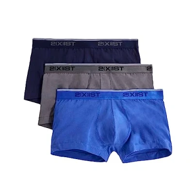 Abbildung von 2(x)ist)IST Herren Badehose, Baumwolle, Stretch, 3er Pack, Eclipse/Leine/Blei, Blau, Medium