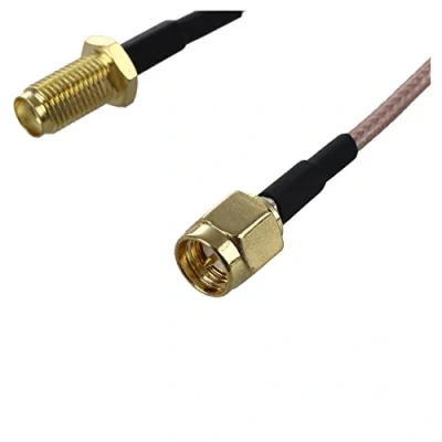 Abbildung von Osmond 15CM SMA Stecker auf Maennlich zu Weiblich Schwarz Kabel Mit Goldkopf