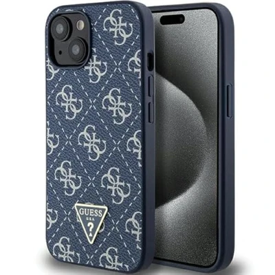 Abbildung von Guess GUHCP15MPG4GPB Hülle für iPhone 15 Plus / 14 6.7&quot; Blau hardcase 4G Triangle Metal Logo