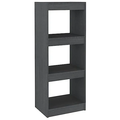 Abbildung von vidaXL Massivholz Kiefer Bücherregal Raumteiler Standregal Wandregal Aktenregal Regal Büroregal Raumtrenner Mehrzweckregal Grau 40x30x103,5cm