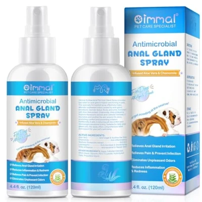 Abbildung von Onznoz Analdrüsen Spray Für Hunde, Antimikrobielles, Lindert Analdrüsenreizungen, Stoppt Juckreiz, Beseitigt Geruch, Beugt Infektionen Vor, Hunde Aller Altersgruppen Und Rassen (2pcs, Welpe)