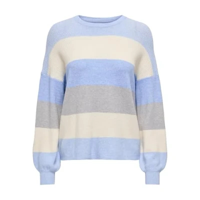 Abbildung von ONLY Onlatia Stripe NOOS Strickpullover, Damen, Größe: XS, Kentucky blue