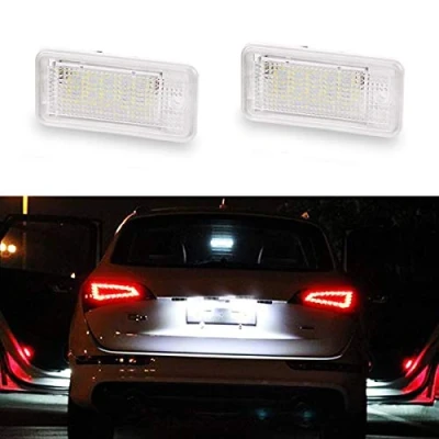 Abbildung von GOFORJUMP 2 stücke 12 v weiß 18 led Nummer kennzeichenbeleuchtung Lampe für a/UDI a3 s3 8p / 8pa a4 s4 b6 b7 rs4 a5 a6 s6 c6 a8 s8 d3 q7 4l