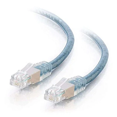Abbildung von C2G RJ11 Ethernet Netzwerkkabel für DSL Internet, 30,5 m lang, 28726 Transparent Blau
