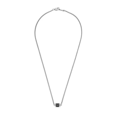 Abbildung von Emporio Armani Halskette Für Männer, Gesamtlänge: 500mm Größe Rondell: 10X8X2mm Silber Edelstahl Halskette, EGS2844040