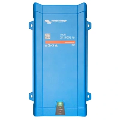 Abbildung von Victron Energy MultiPlus Reiner Sinus Wechselrichter 16 Amp Batterie Ladegerät, Spannungswandler, Transferschalter Inverter Charger, 800VA 24 Volt 230V