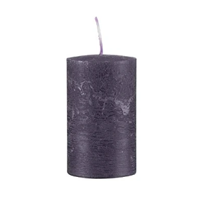 Abbildung von Kopschitz durchgefärbte Rustica Kerze, Stumpenkerzen Lila, 10 x 7 cm, 1 Stück, rußarm, tropffrei