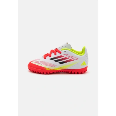 Abbildung von adidas Performance F50 CLUB Turf KIDS Fußballschuhe für Kinder, Größe: 32, Footwear white/core black/solar yellow Schuhe