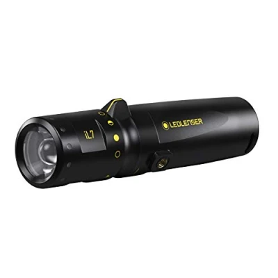 Abbildung von Ledlenser iL7, LED Taschenlampe, explosionsgeschützt, fokussierbar, mit Batterien betrieben, 340 Lumen, 165 Meter Leuchtweite, 37 Stunden Leuchtdauer, inkl. Batteriesatz und Gürtelclip, 1. Stk