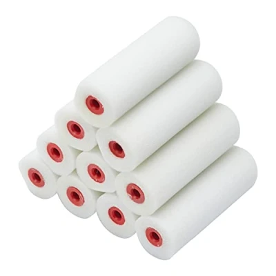 Abbildung von Fit For The Job 10er Pack 100mm Schaumstoff Miniwalzen; Heimwerker Streicharbeit; Glanz und Satinfarben, für glatte Oberfläche auf Fußleisten, Fensterbänken, Paneeltüren, Schränken, Metall usw
