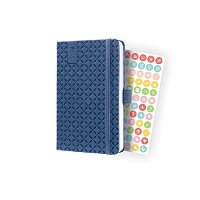 Abbildung von SIGEL J4100 Wochenkalender Jolie 2024, ca. A6, blau, Hardcover, Gummiband, Stiftschlaufe, Einstecktasche, 174 Seiten, aus nachhaltigem Papier, Terminplaner