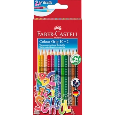 Abbildung von FABER CASTELL 201585 Buntstifte Set, 12 teilig, wasservermalbar, bruchsicher, für Kinder und Erwachsene