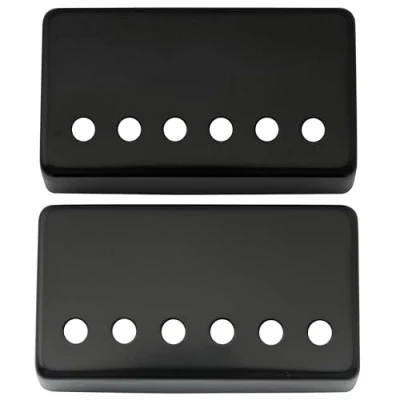 Abbildung von Musiclily Metall Humbucker Pickup Abdeckung Tonabnehmerkappe Covers Set für E Gitarre, Schwarz(2 Stück)