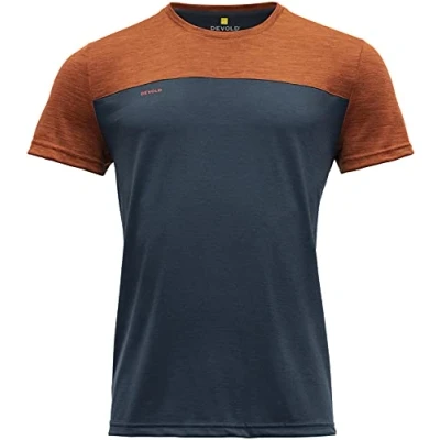 Abbildung von Devold Norang T Shirt Herren blau/orange