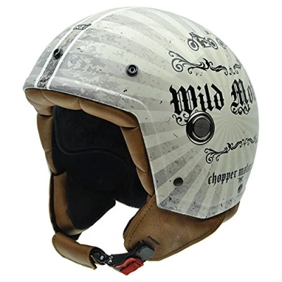 Abbildung von NZI 050260 G689 Tonup Wild Motors Motorradhelm, Gewebe helles Leder 54