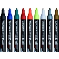 Abbildung von DONAU 7369001PL 11 Ölmarker D OIL Rundspitze 2,8 mm Ölbasis Permanent Marker, Farbe: Gelb / Wasserdichte Tinte Papier/ Filzschreiber für Plastik Metall Holz Glas/ Schreibt auf Fast Jeder Oberfläche
