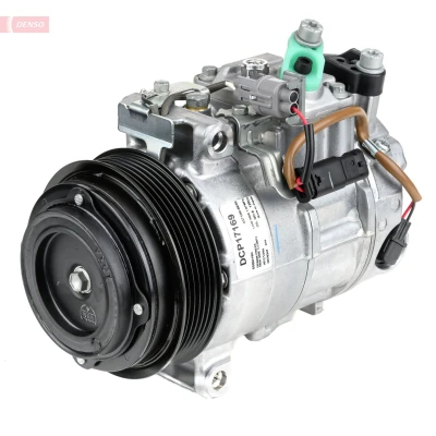 Abbildung von DENSO DCP17169 Kompressor 6SBU16C 12 PAG 46 R 134a mit Magnetkupplung MERCEDES BENZ: E Klasse Limousine, T modell, GLK