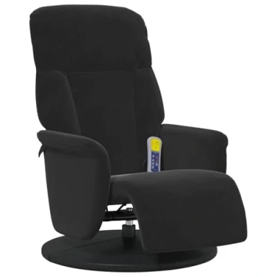 Abbildung von vidaXL Sessel Massagesessel mit Fußhocker Schwarz Samt (1 St)