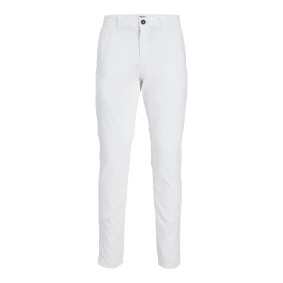 Abbildung von Herren Jack &amp; Jones Chino Hose Stretch Pants Konischer Schnitt Slim Fit Look JPSTMARCO JJBOWIE, Farben:Weiß, Größe Hosen:29W / 32L, Z Länge:L32