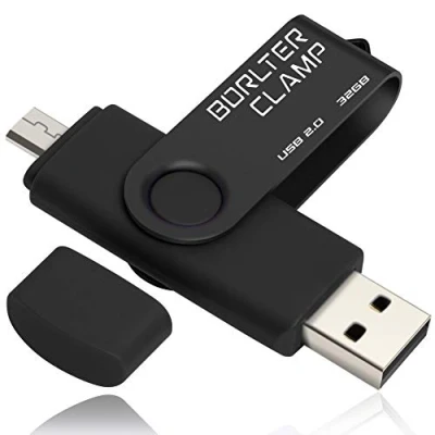 Abbildung von 32GB OTG USB Stick Speicherstick Dual Flash Laufwerk mit Micro Anschluss für Android Smartphone Tablets &amp; Computer (Schwarz)