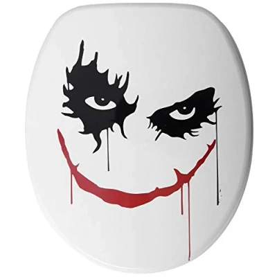 Abbildung von Sanilo WC Sitz mit Absenkautomatik, viele neue Toilettendeckel zur Auswahl, hochwertige Oberfläche, einfache Montage, stabile Scharniere (Joker)