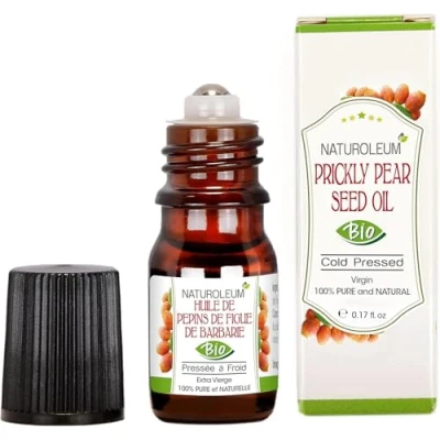 Abbildung von Bio Kaktusfeigenkernöl 100% Rein und Natürlich Kaltgepresst, Extra Natives Öl Pflege für Haut, Gesicht, Haare. Vegan 5 ml