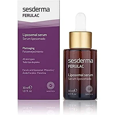 Abbildung von Sesderma Ferulac Liposomales Serum Reife Haut Vitamin A E C Ferulasäure Reparatur von Beschädigten Fasern