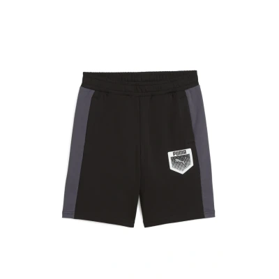 Abbildung von Puma Active Sports Graphic Sweat Shorts Teenager Für Herren Damen Kinder Mit Plain Black Größe: 15 16Y