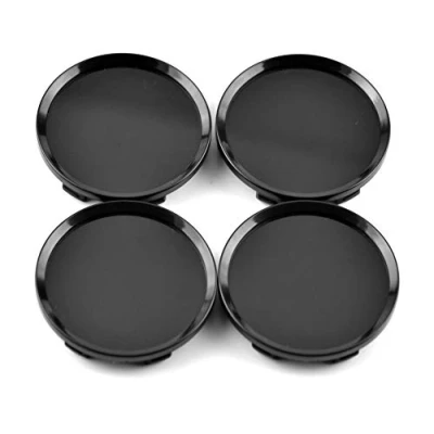 Abbildung von RhinoTuning 4 Stück Radnabenkappen für Vauxhall Saturn Opel Nabendeckel OD 64 mm ID 61 mm, Schwarz Radnabenabdeckung Geeignet Astra 93358015 Rad, 13117069 13214658 Felgendeckel