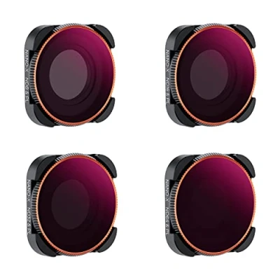 Abbildung von K&amp;F Concept Bright Day 4 Pack ND/PL Filtersets(ND8/PL,ND16/PL,ND32/PL,ND64/PL) Kompatibel mit GoPro Hero11, Hero10, Hero9 Black