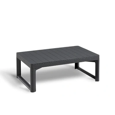Abbildung von Allibert Gartentisch Lyon Lounge Tisch, höhenverstellbar, Rattanoptik