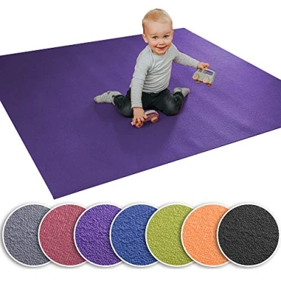 Abbildung von Wunschkind® Krabbelmatte Krabbelunterlage Made in Germany Anti Rutsch Öko Tex 100 120x170cm Lila
