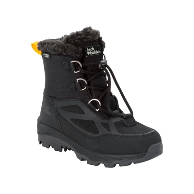 Abbildung von Jack Wolfskin VOJO Shell Texapore MID Unisex Snowboot/Winterstiefel Black burly yellow für Kinder, Größe: 36, Schuhe