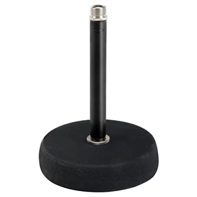 Abbildung von Pronomic MST 10 BK Mikrofon Tischstativ Tischmikrofon Stativ Ständer (für 3/8&quot; Gewinde, Gusseisener Fuß) schwarz