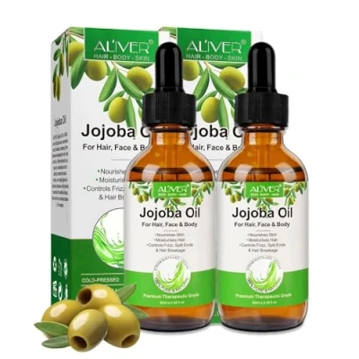 Abbildung von ALIVER Haaröl Jojoba Haut Wimpern Bio Vegan 60ml Aliver, 2 tlg.,
