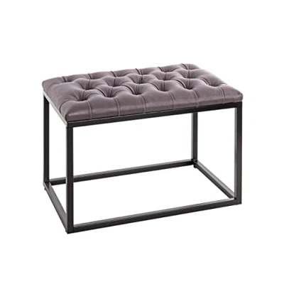 Abbildung von HAKU Möbel Hocker anthrazit, schwarz, Metall, Textilgewebe Maße: B 60 cm x H 45 T 40 cm, Style: Industrial