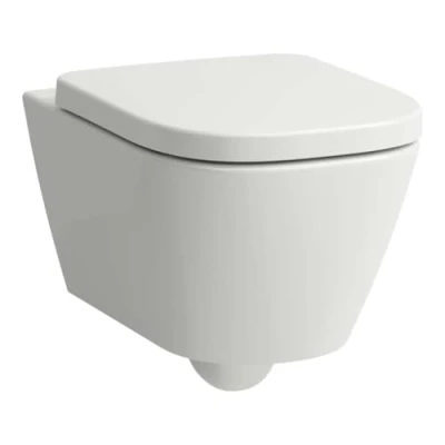 Abbildung von LAUFEN Meda Wand WC Advanced, spülrandlos, Silent Flush, 360x540mm, verdeckte Befestigung Tiefspüler, H8201100000001, Farbe: Weiß