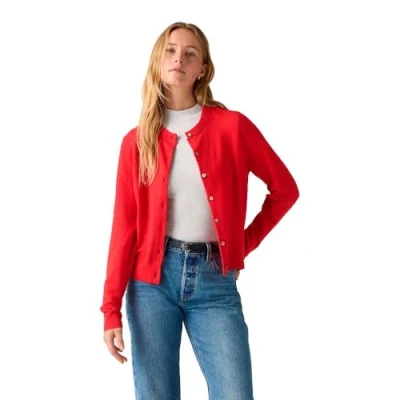 Abbildung von Levi&#039;s Crewneck Strickjacke, Damen, Größe: Large, True red