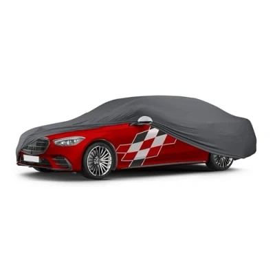 Abbildung von Walser Premium Abdeckung Auto Indoor Stretch Plus Qualitätssieger Sehr Gut* Autoabdeckung Winter Autogarage Autoplane Abdeckplane XL anthrazit