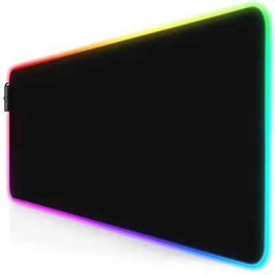 Abbildung von CSL Computer Titanwolf RGB Gaming Mauspad LED Schreibtischunterlage 800x300 mm XXL Mousepad Multi Color 11 Beleuchtungs Modi 7 Farben Plus 4 Effektmodi abwaschbar Schwarz