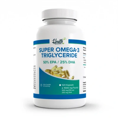 Abbildung von HEALTH+ SUPER OMEGA 3 TRIGLYCERIDE FISCHÖL, 120 Kapseln St