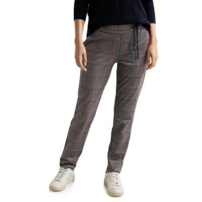 Abbildung von Cecil Karierte Casual Jogginghose, Damen, Größe: XLx30, Braun