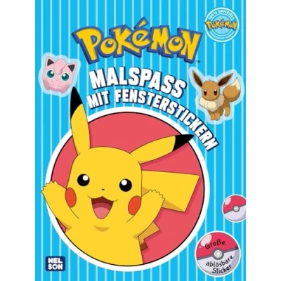 Abbildung von Pokémon Activity Buch: Malspaß mit Fensterstickern: Malbuch 10 selbstklebenden, wiederverwendbaren Stickern für Jungen und Mädchen ab 4 Jahren