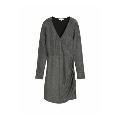 Abbildung von TOM Tailor Denim Glitzerndes Cocktailkleid/festliches Kleid, Damen, Größe: XS, Black glitter